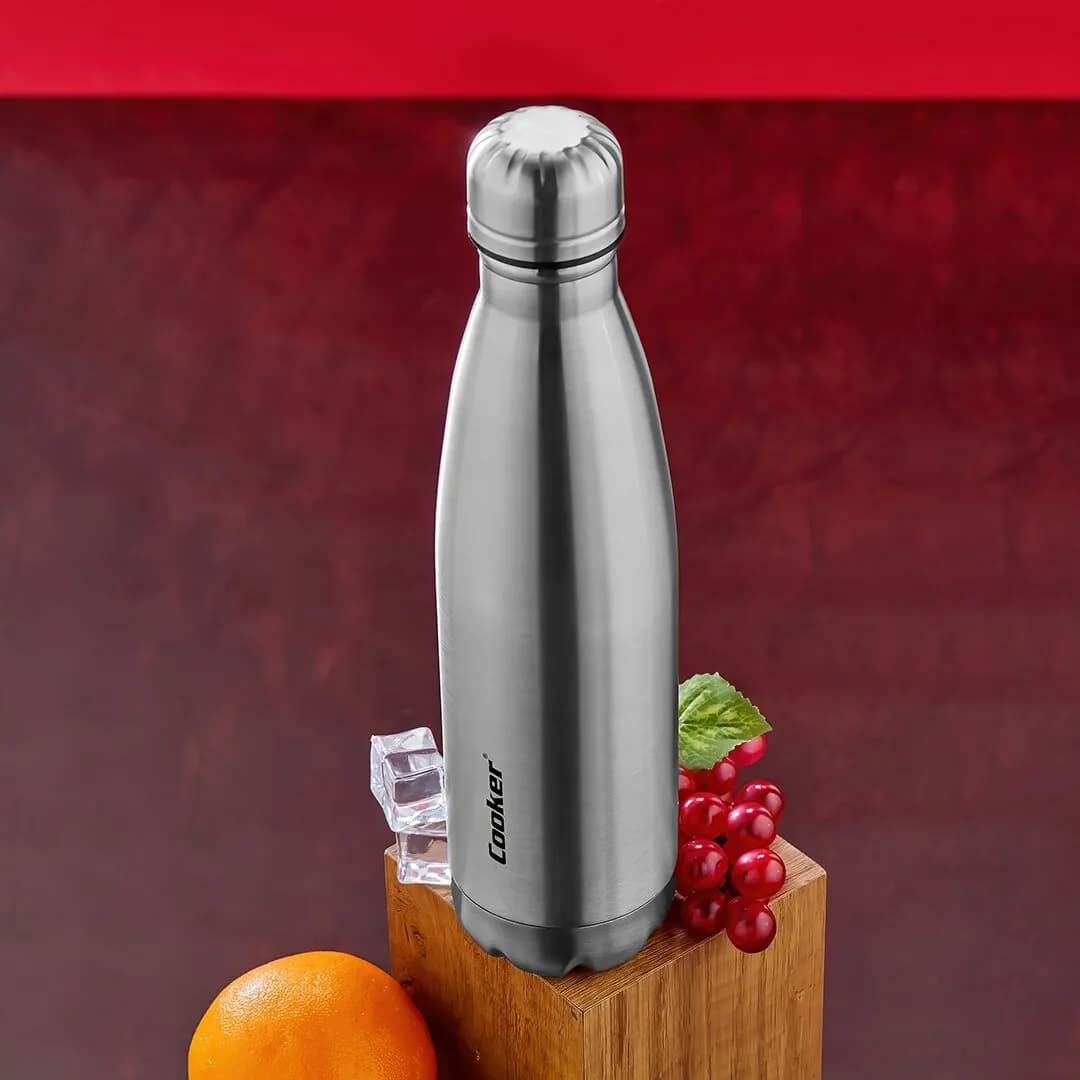 500ML Krom Şişe Termos Paslanmaz Çelik - Tpr Taban — fotoğraf 1