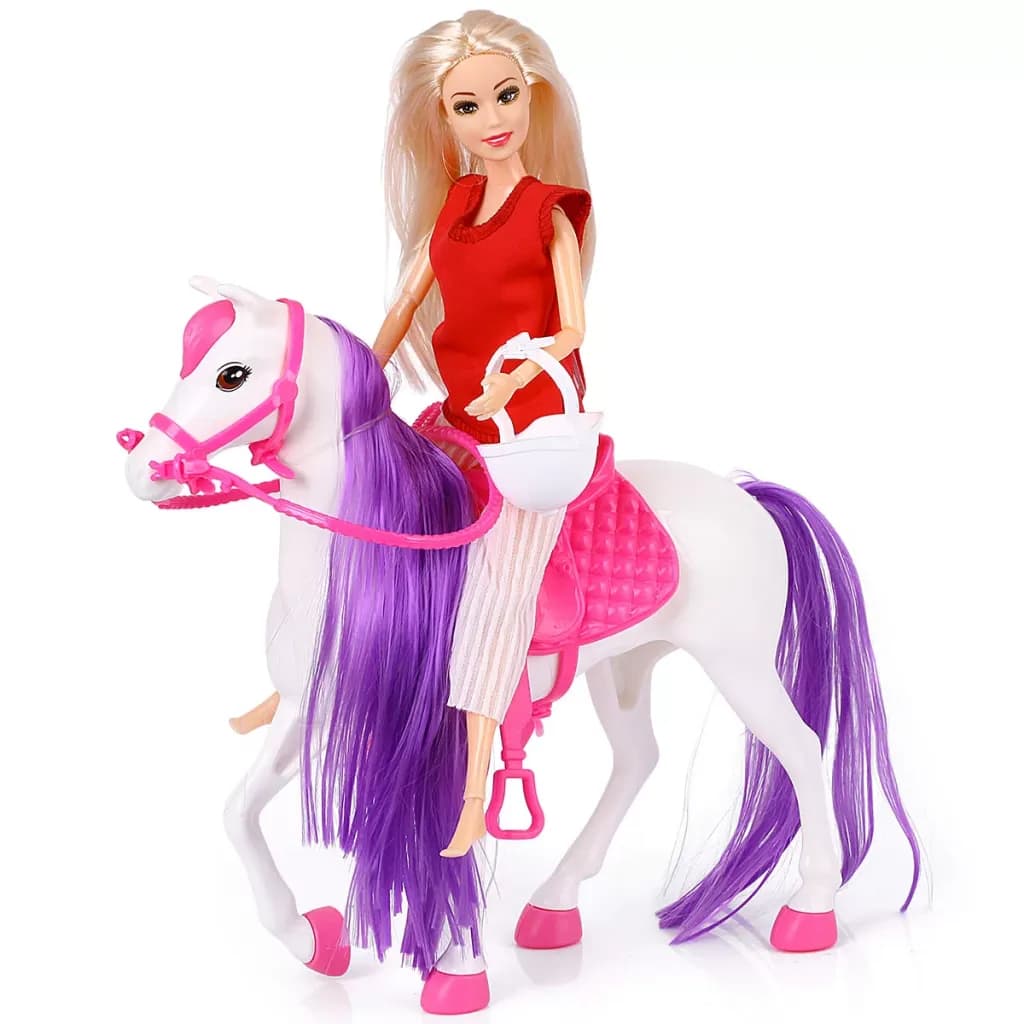 Jasmine Atlı Bebek Beyaz-Pembe — fotoğraf 1