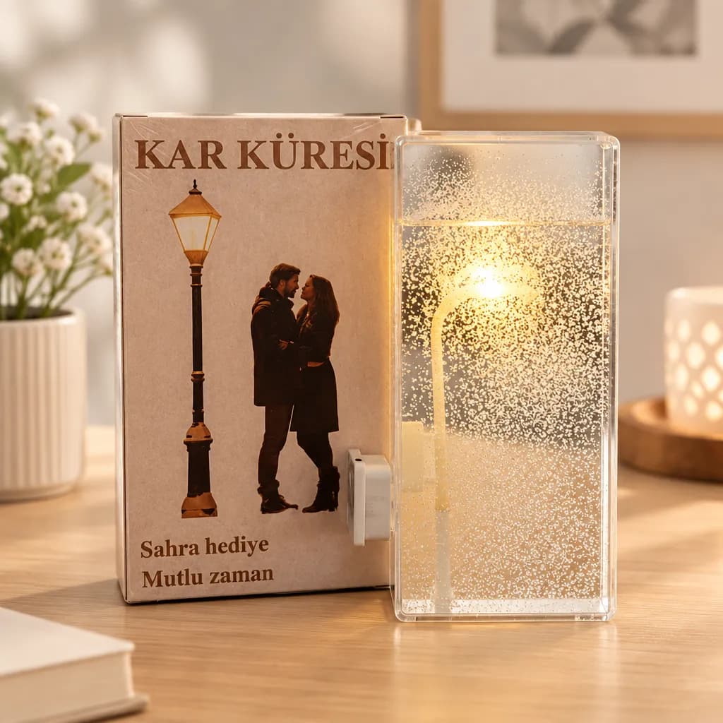 Kar Küresi PVC Dekor Lamba — fotoğraf 1