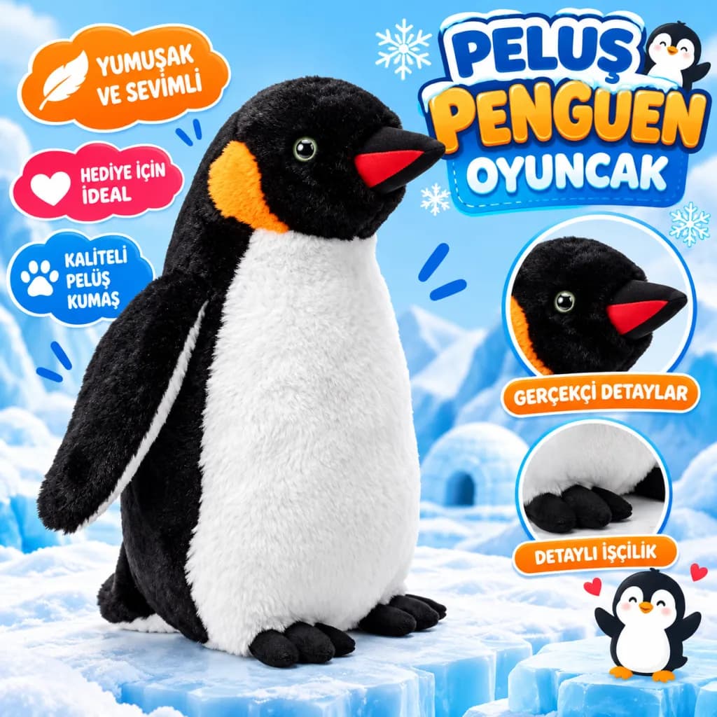 Peluş Penguen Oyuncak — fotoğraf 1