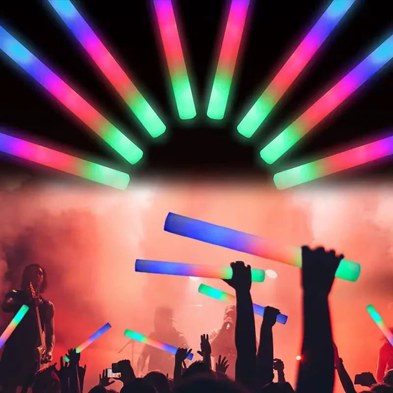 3 Modlu LED Işıklı Kauçuk Sünger Parti Çubuğu 46 cm — fotoğraf 1
