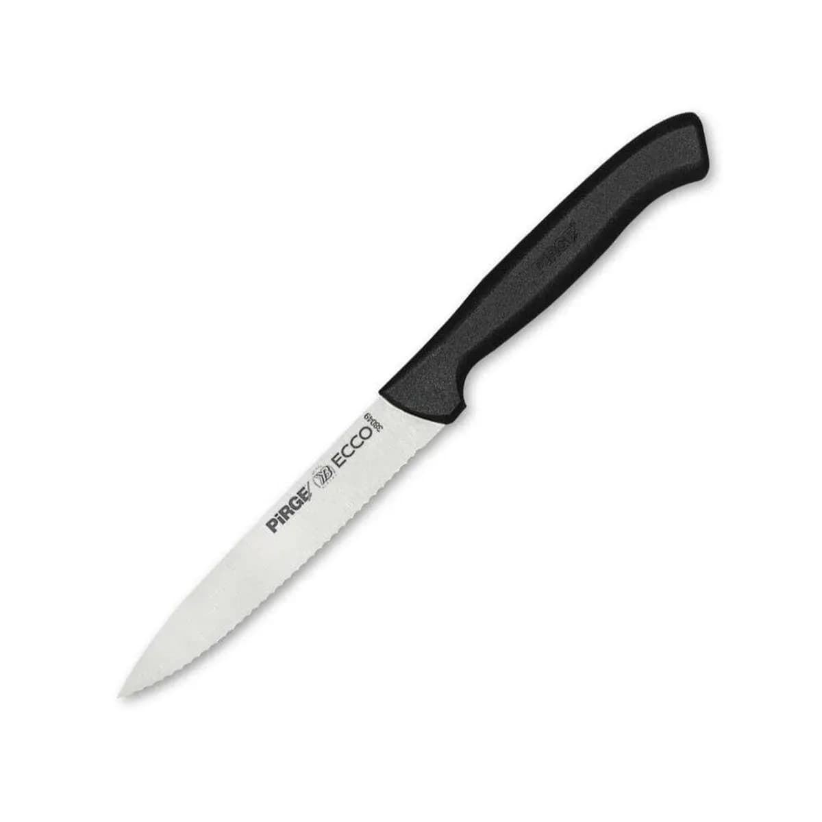 38049 Ecco Tırtıklı Sebze, Et, Biftek Steak Bıçağı 12 cm - Siyah — fotoğraf 1