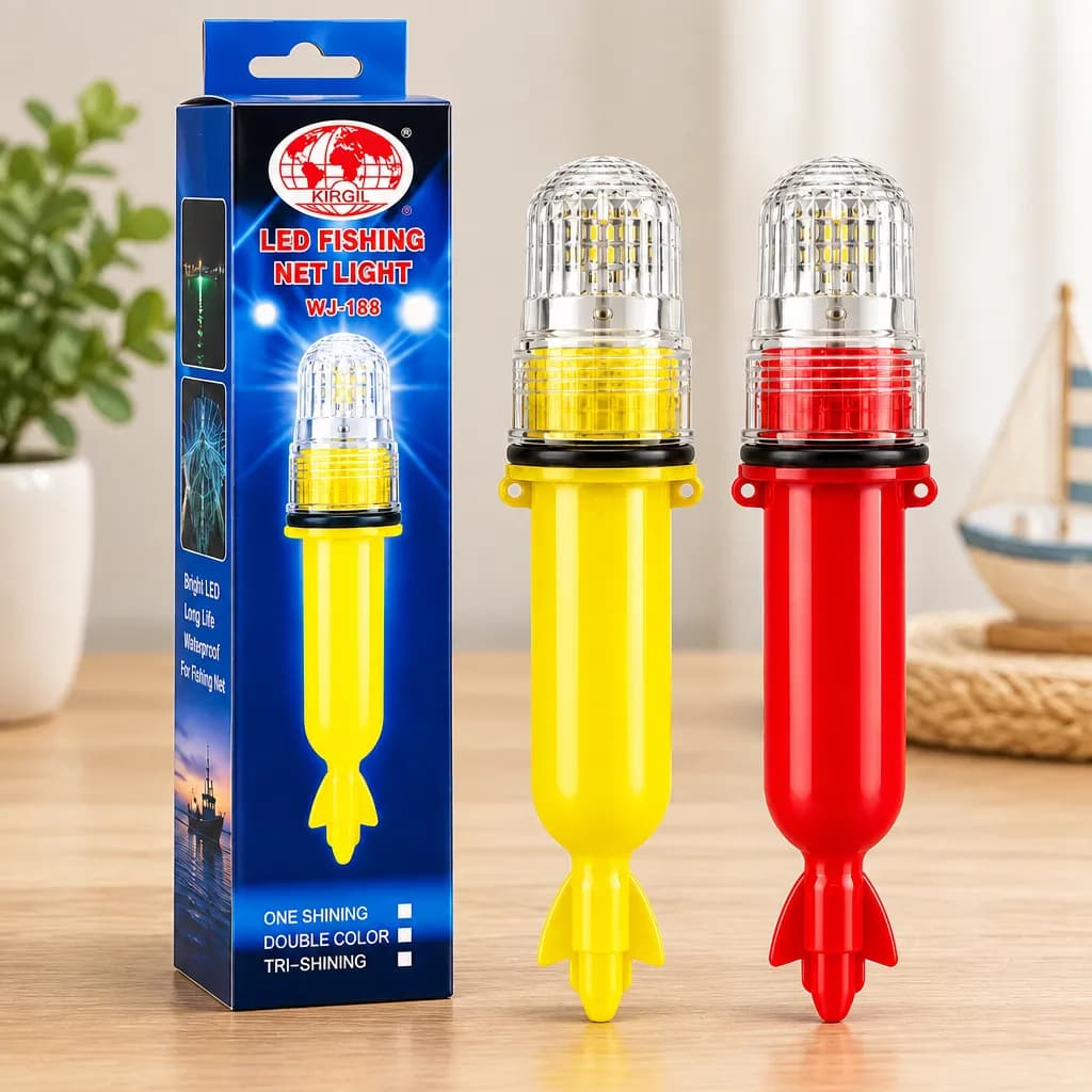 Pilli 15 LED Balıkçı ve Domuz Feneri - Sinyalli Roket Model — fotoğraf 1