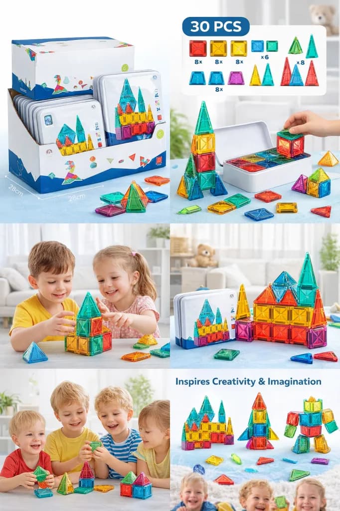 3.75CM Mini Blok Metal Kutu 24 Parça — fotoğraf 1