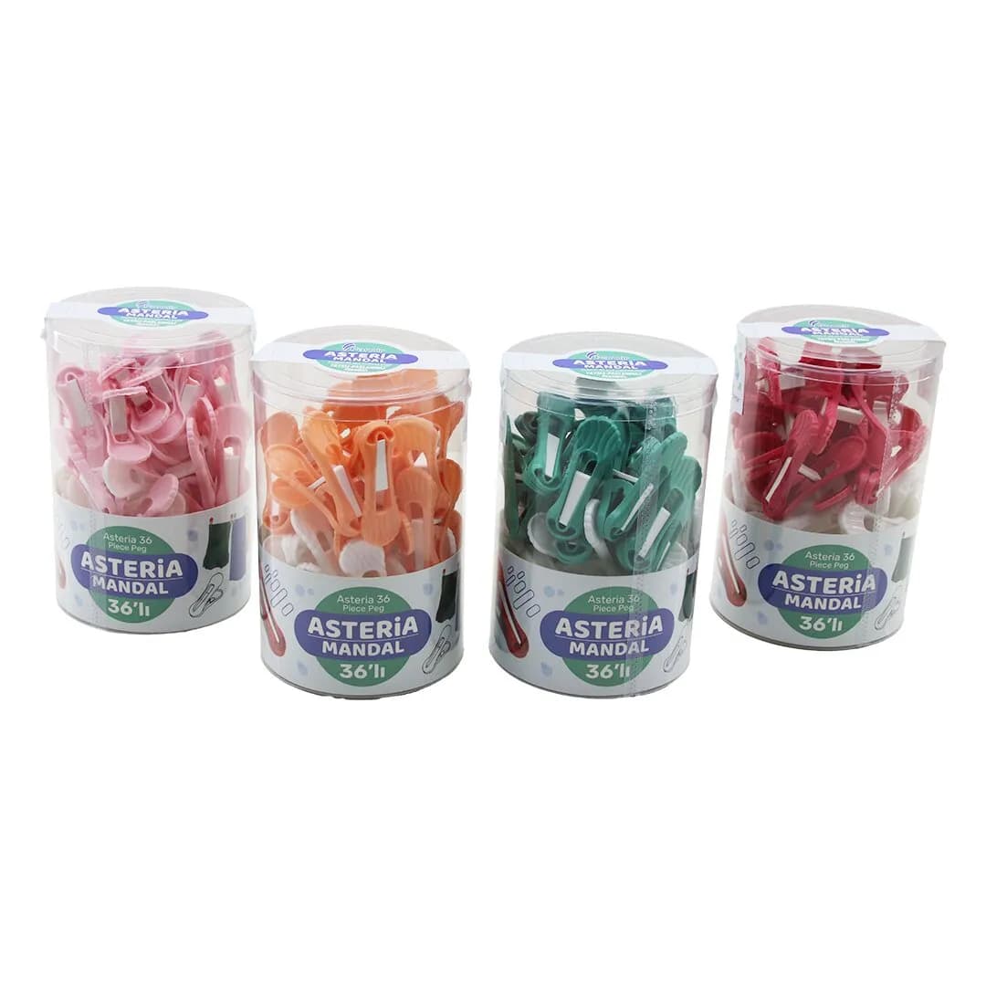 36PCS Yaysız Plastik Renkli Mandal Kutulu — fotoğraf 1