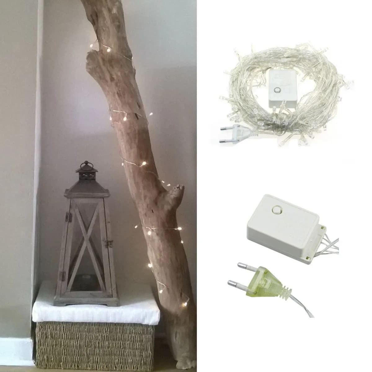 100 Ledli 8 Fonksiyonlu 10 Metre Led Aydınlatma Dekor Lambası (beyaz) — fotoğraf 1