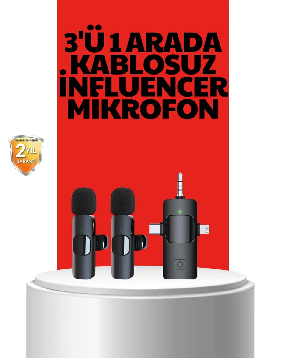 Kablosuz Mikrofon - Telefon ve Bilgisayar Uyumlu — fotoğraf 1