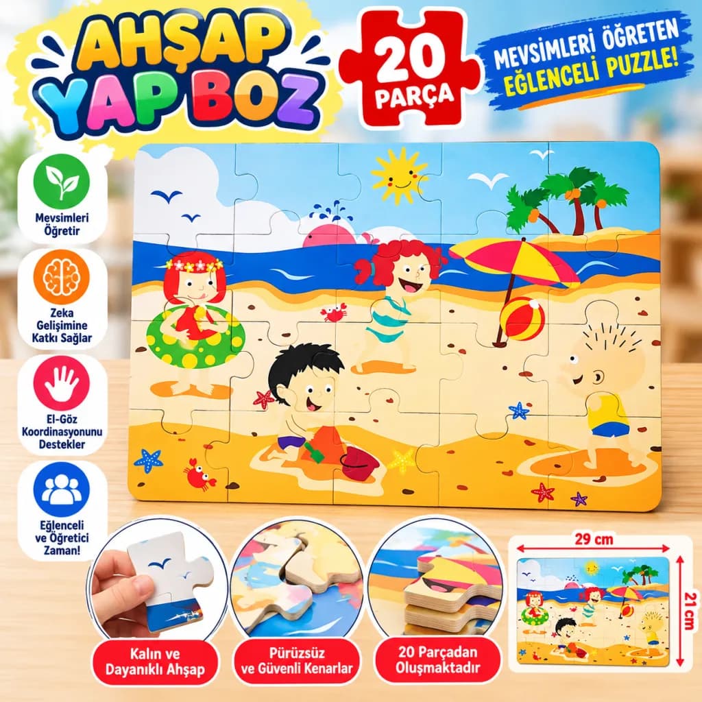 CS-1282 Yaz Ahşap Yer Puzzle — fotoğraf 1