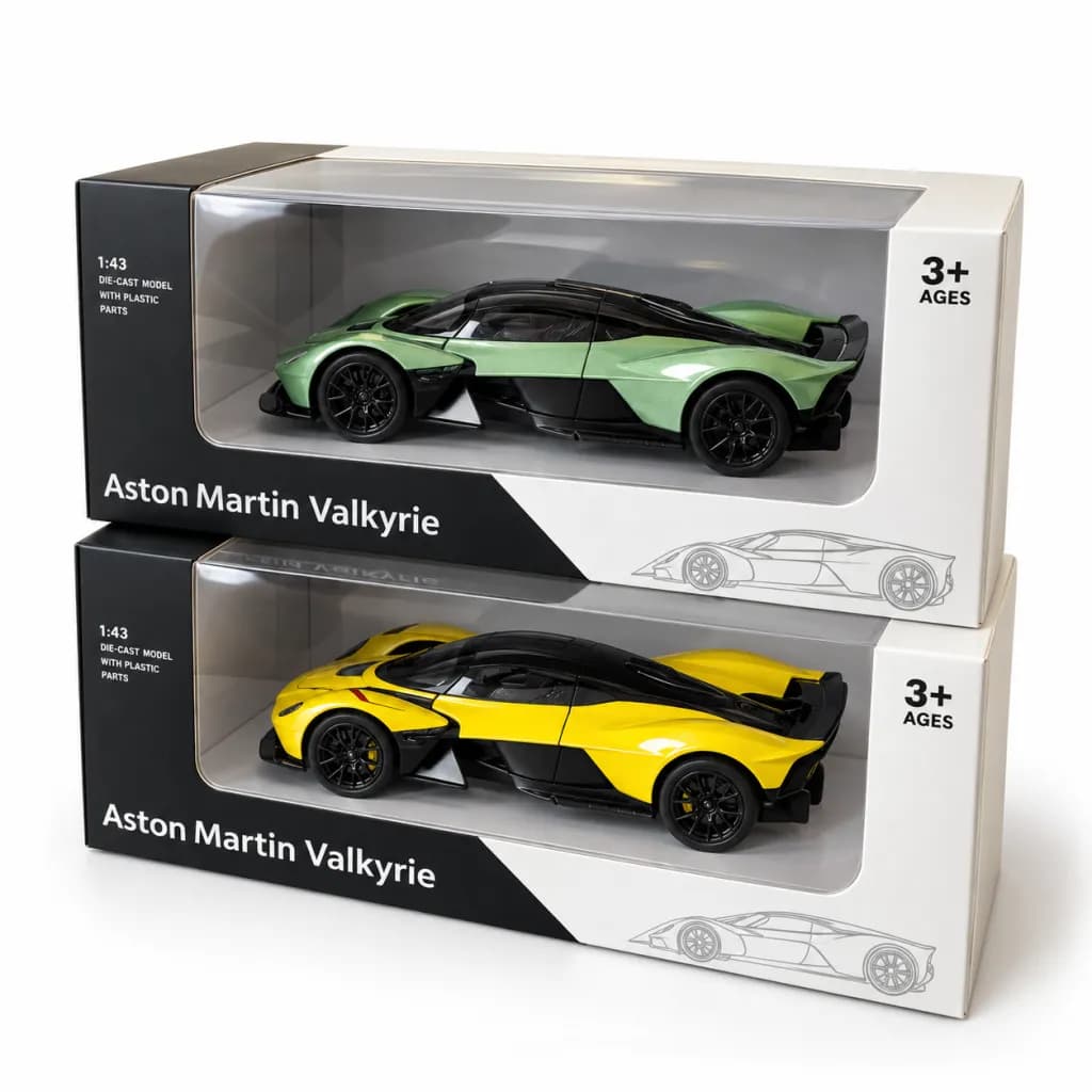 RW8143 1:43ASTON MARTON VALKYRIE ÇEK BIRAK METAL MODEL ARABA — fotoğraf 1
