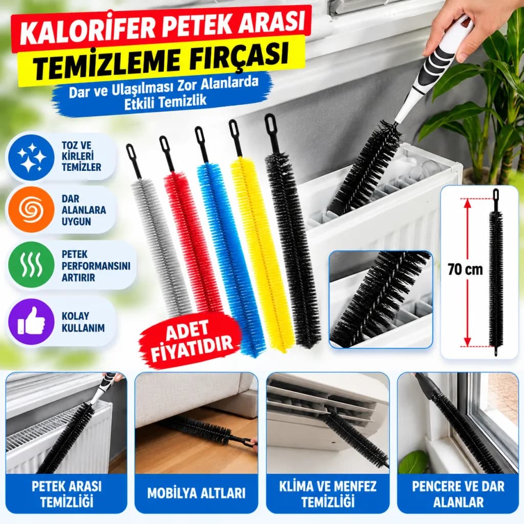 Pratik Kolay Kalorifer Peteği Temizleme Fırçası Aleti — fotoğraf 1