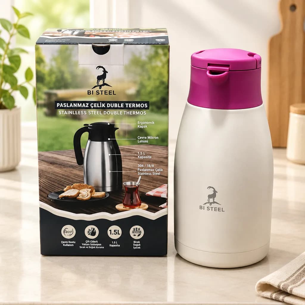 1,5 L Renkli Termos — fotoğraf 1