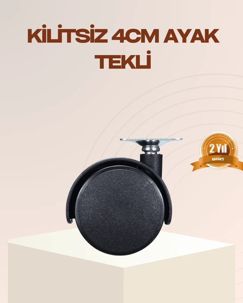 4 cm Kilitsiz Mobilya Ayağı Tekli Kolay Dönen Masa ve Sehpa Ayağı — fotoğraf 1