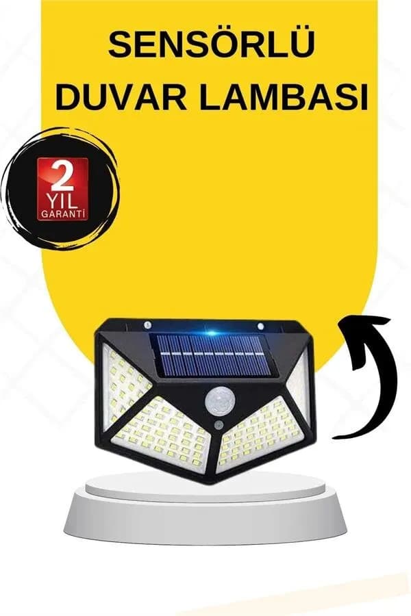 SENSÖRLÜ GÜNEŞ ENERJİLİ DUVAR LAMBASI — fotoğraf 1