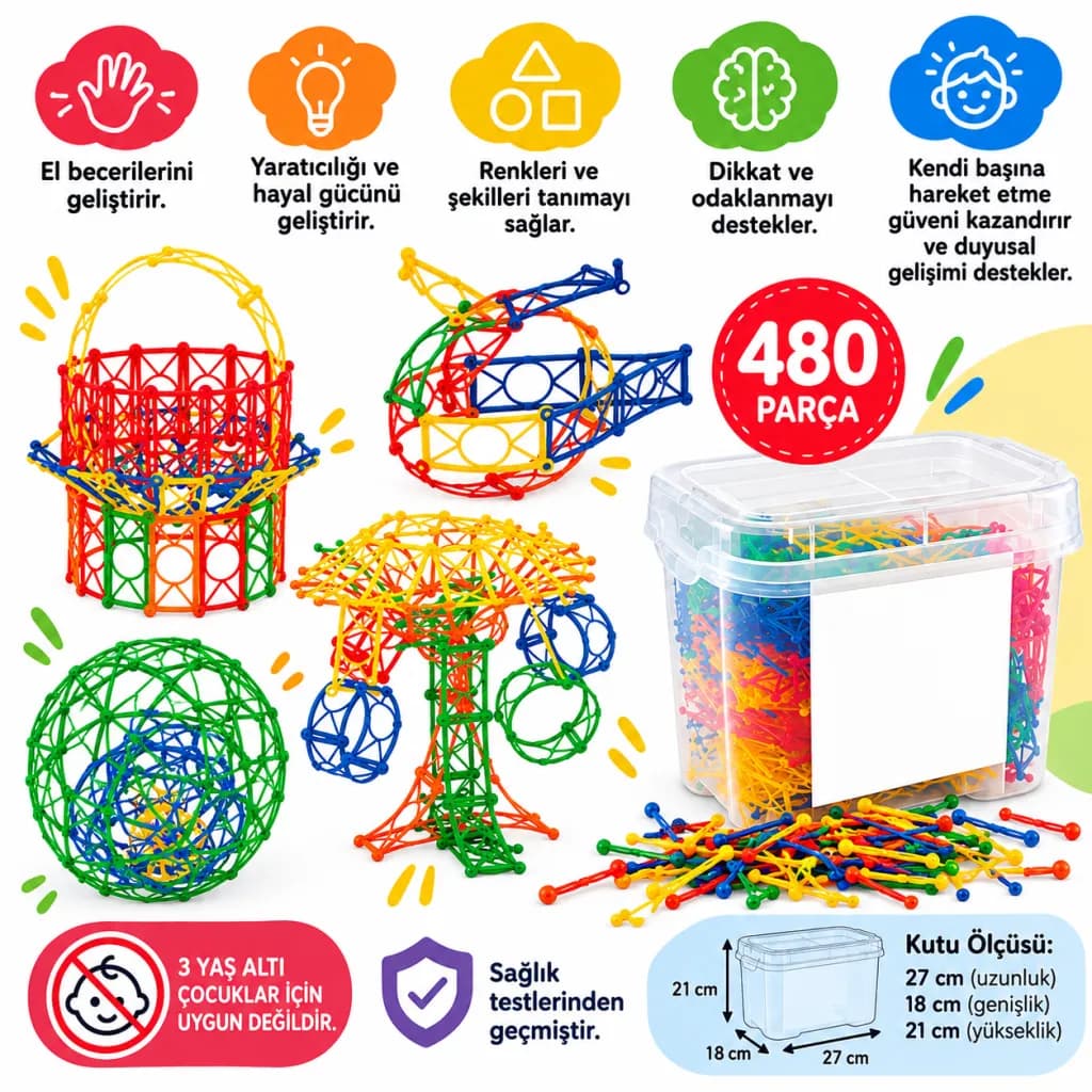 01905 Minyatür Puzzle (480PCS) — fotoğraf 1