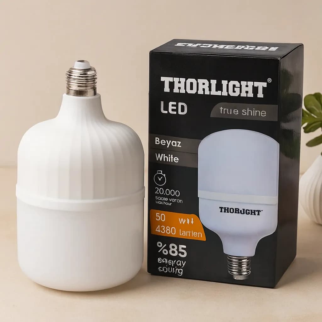 50W E27 T-Şekil Beyaz LED Ampul — fotoğraf 1