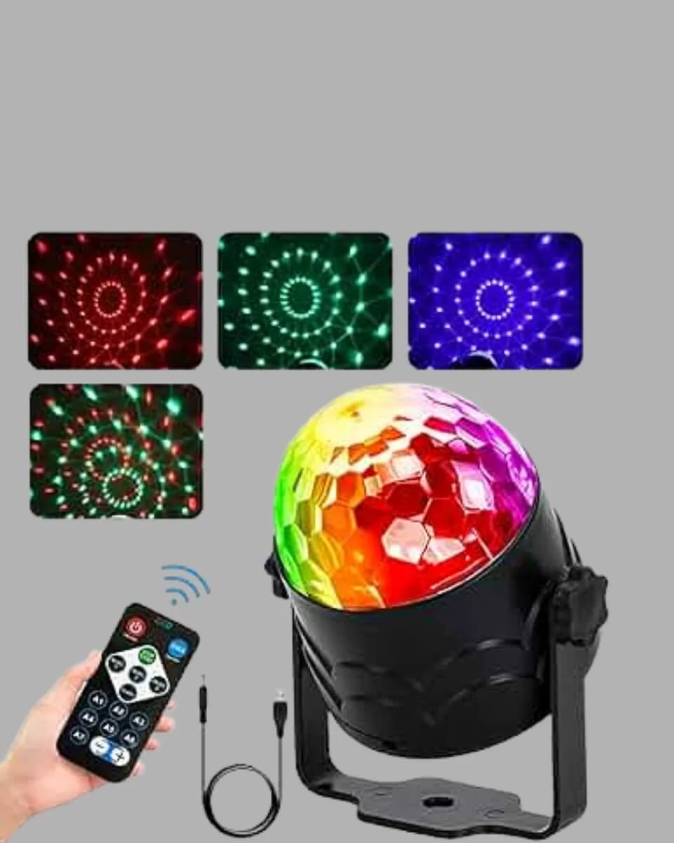 Ses Duyarlı Mini Disko Küre Lamba — fotoğraf 1