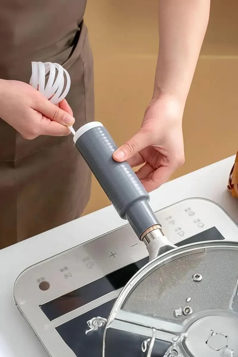 Silikon Saplı Pratik Mutfak Gereci Kaplama Uçlu Çok Amaçlı 14 cm — fotoğraf 1