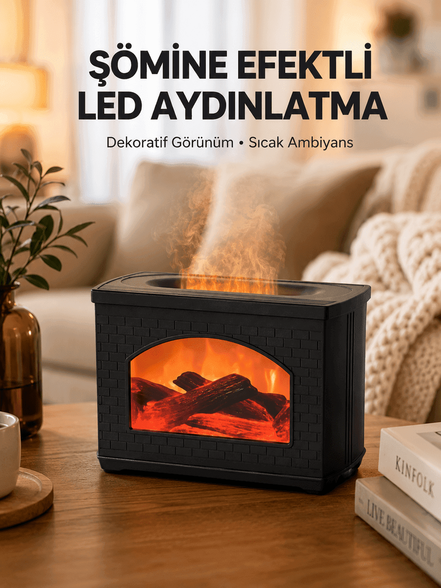 Aromaterapi Destekli Ultrasonik Nemlendirici USB Bağlantılı Sessiz Model — fotoğraf 1