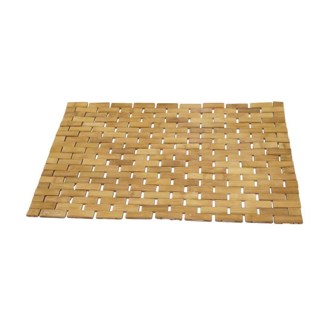 Dikdörtgen Bambu Banyo Paspası, 42 × 62 cm — fotoğraf 1