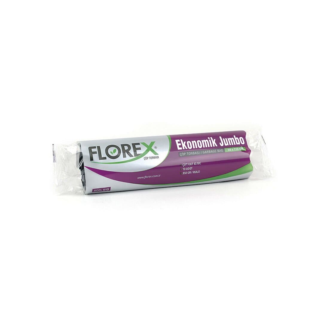 Florex-513 Eko Jumbo Çöp Torbası, 80 × 110 cm, 200 adet — fotoğraf 1