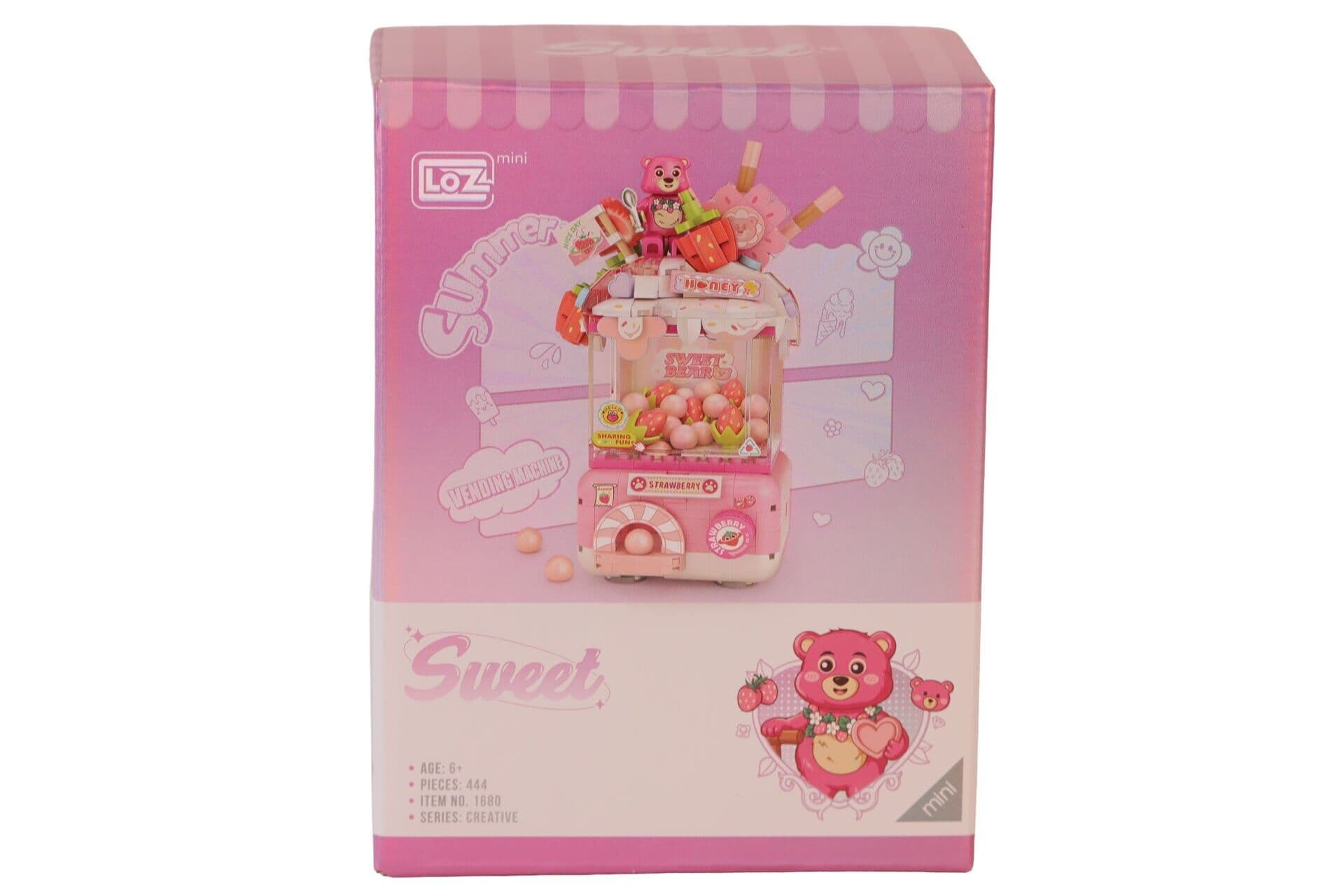 LOZ LZ1680 Pembe Gashapon Makinesi Blok Seti, 428 Parça — fotoğraf 1